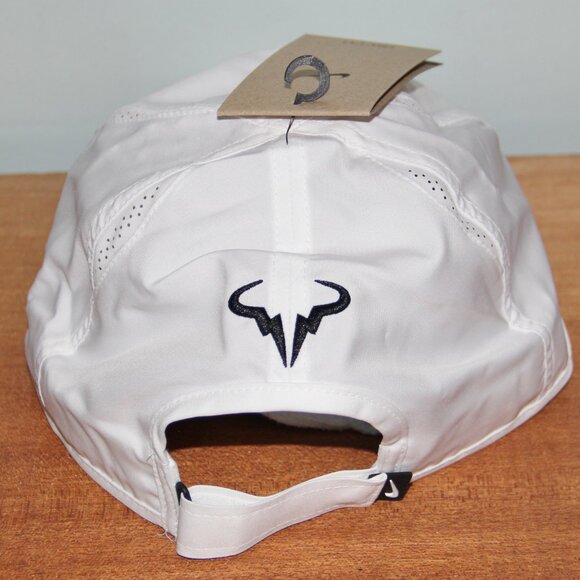 Nike Rafa Nadal Dri-Fit Club Unstructured Tennis Cap Hat White Sz L/XL - Picture 4 of 5